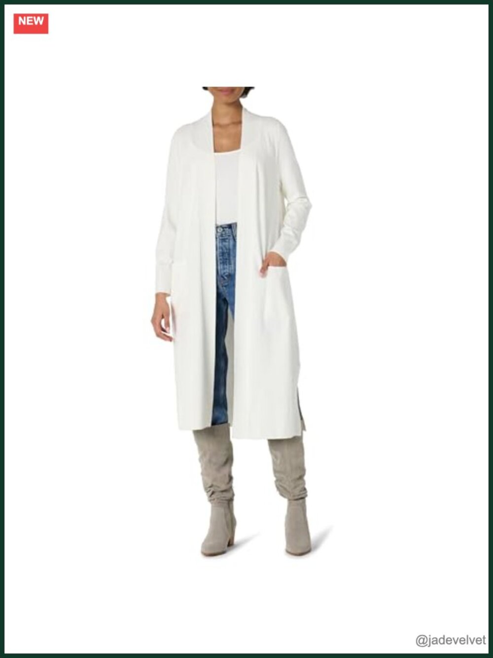 Regular-Fit Lightweight Soft Duster Length Cardigan Sweater